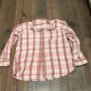 Caslon Red and White Plaid Button Down Shirt